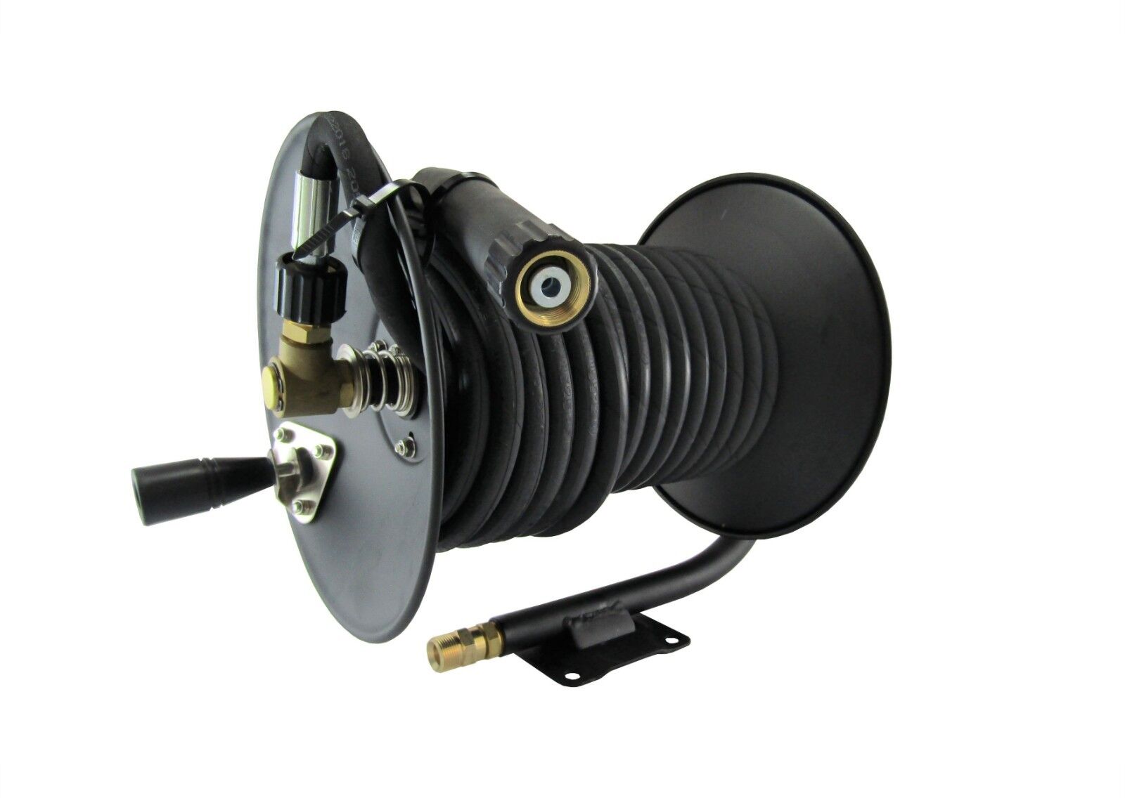200-Foot High-Pressure Hose Reel - 5000 PSI, 3/8" Hose, For Power Washers & Sewer Jetters