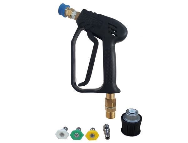 Stubby Trigger Kit with Hose Adaptor, 3 Nozzles & Foam Cannon QR Karcher/Nilfisk/Titan/Kranzle/Bosch/M22/Hyundai