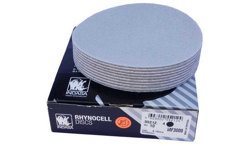 Indasa Rhynocell Discs Grip Abrasive 150mm Pack of 10