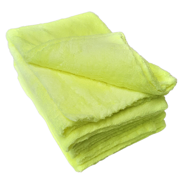 Microfibre Edgeless Super Soft Fleece Cloths 300gsm 70/30 mix - pack of 4 Grey or Yellow