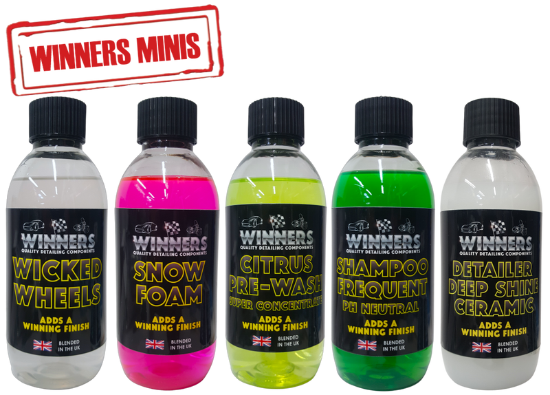 Winners Detailing Mini Wash & Maintenance Kit - 5 x 200ml Bottles