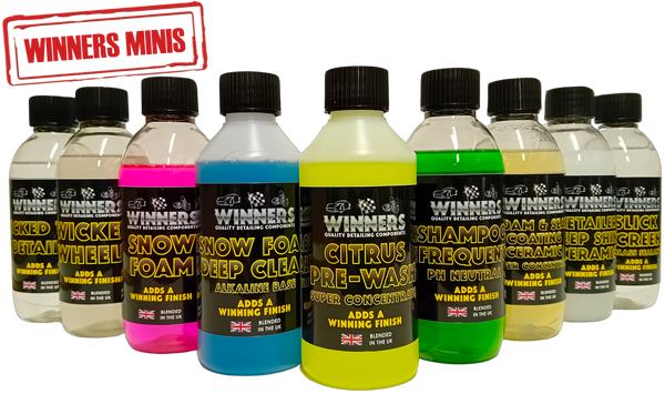 Winners Detailing Complete Mini Wash & Maintenance Kit - 9 x 200ml Bottles