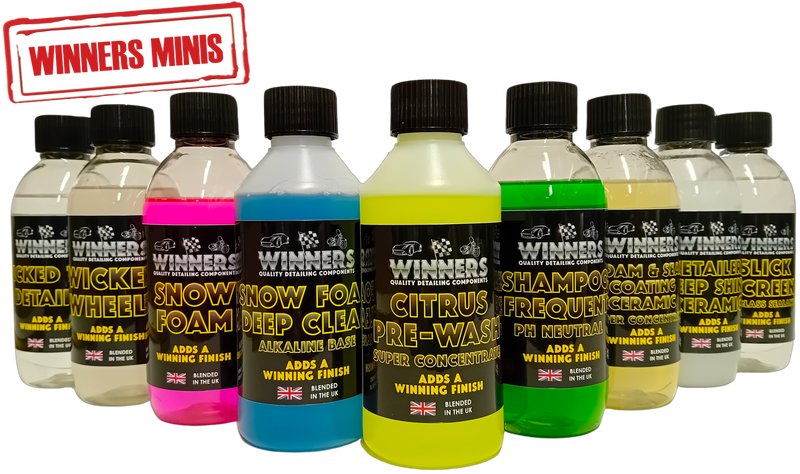Winners Detailing Complete Mini Wash & Maintenance Kit - 9x 200ml Bottles