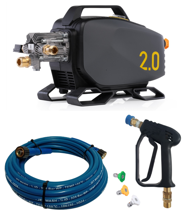Active 2.0 Electric Pressure Washer 240V Machine with Free Gift (Winners Stubby Gun)