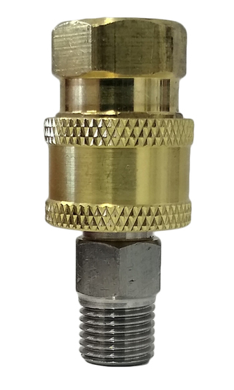 Adaptor - Quick Release Snow Foam Adaptor Kit S/Steel (male QR with 1/4" male thread) 
