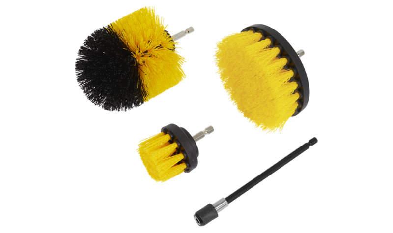 Rotary Carpet & Upholstery Medium Bristle Brush Set of 4 - For Corded or Cordless Use