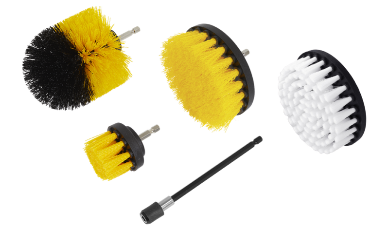 Medium Scrub Brush Attachment For Dual Action Polishers – Ergonomic, Durable Bristles For Car Detailing & Cleaning