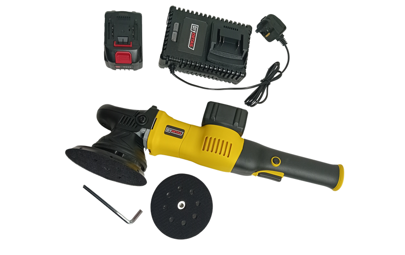 DIY Detail Cordless DA Polisher 25mm Orbit 20V 5amp 5" & 6" Pads