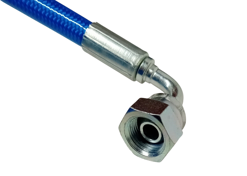 High Pressure Hose Super Slick Blue 200 BAR M22F x 3/8"M Swept 90° - 20M