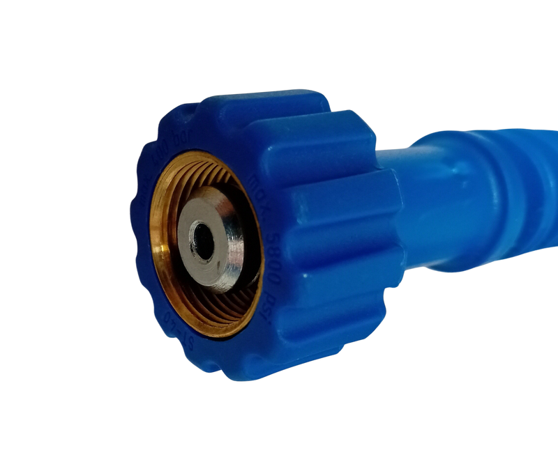 High Pressure Hose Super Slick Blue 200 BAR M22F x 3/8"M Swept 90° - 20M