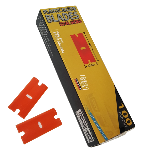 Dual Sided Orange Plastic Scraper Blades