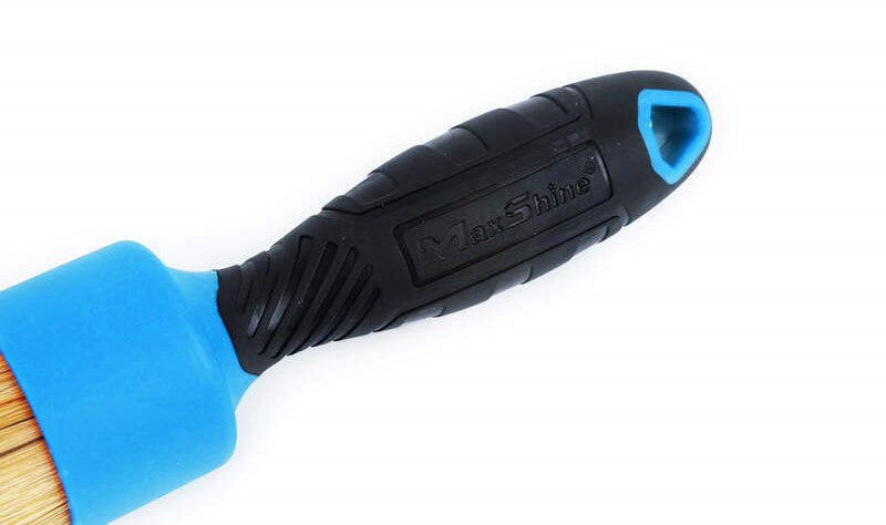 MaxShine Natural Boar’s Hair Detailing Stubby Brush - Blue