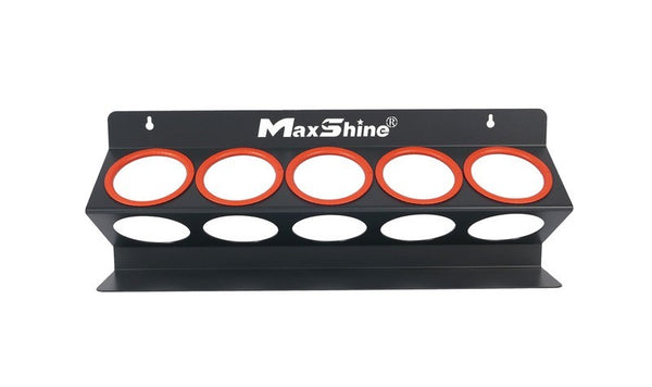 MaxShine Wall Mounted Bottle Holder - 5 x 32oz/1 Litre 85mm diameter Bottles