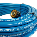 Slick Blue Pressure Washer Hose HD 1/4in-6.3mm Bore Single Wire 225 Bar/3260psi 150°C M22 Female - 3/8 Female - 15 metre