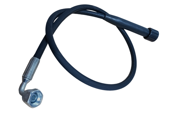 Pressure Washer Hose Reel/Fly Hose 1/4" 1 Wire 250 Bar M22 - 3/8"F Swept 90 degree Fittings - 1.5 metre
