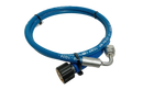 Slick Blue Pressure Washer Hose Reel/Jumper Hose 1/4" 1 Wire 225 Bar 150deg C M22 Female - 3/8" Swept 90 degree Fittings - 1.5 metre