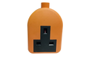 13amp Single Socket - Orange and Black Body