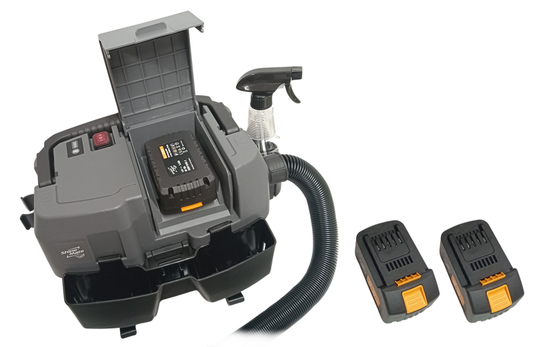 ShineMate Brushless Wet & Dry Cordless Vacuum Cleaner EC405 with 2x 18v 5aH Batteries