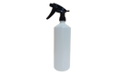 General Purpose HDPE Spray Bottles fitted with Tolco Chemical Resistant Black Trigger - 0.5 litre and 1 litre