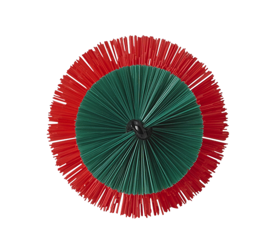 Vikan Wheel Brush Red-Green Medium 325mm