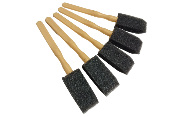Foam Detailing Brushes 5 Set - Plastic Handle