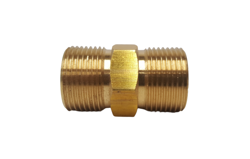 Coupler - Brass 1/4" BSP Male/ Male