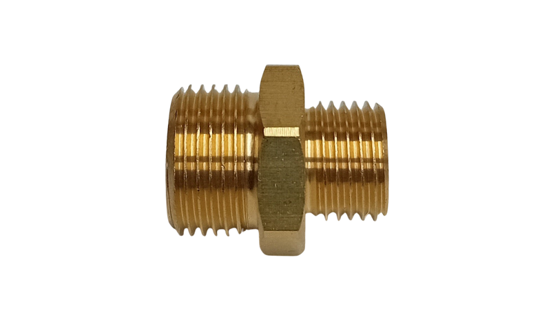 Connector - Brass 1/4 BSP Male - 3/8 BSP Male