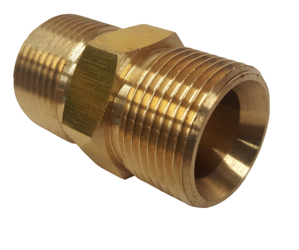 Coupler - Brass M22 Male - Male M22