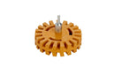 Eraser Wheel Rubber Fluted 100mm with 6mm Arbor