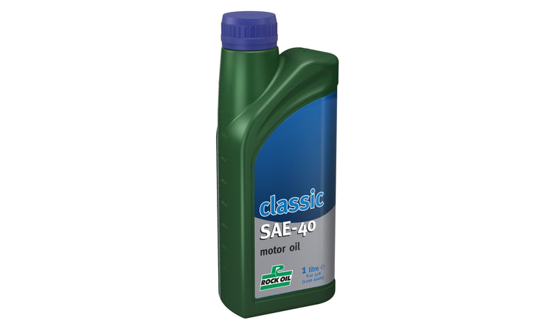Rock Oil Classic SAE 40 Mineral Monograde Oil 1L - Enhanced Additive Structure for Engine Reliability & Longevity