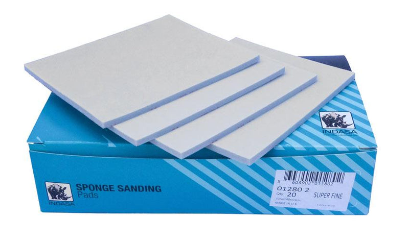 Indasa Sponge Sanding pads 115 x 140mm 20 pads Super Fine