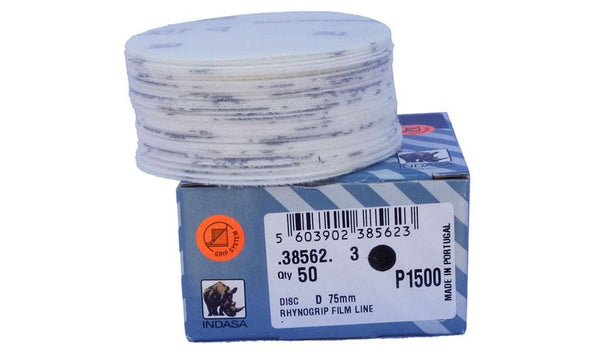 Indasa Rhynogrip Film Discs 75mm pack of 50