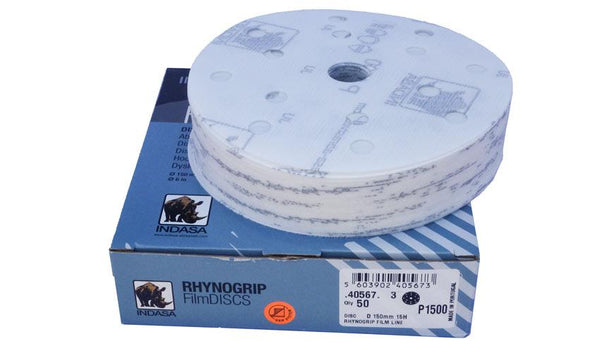 Indasa Rhynogrip Film Discs 150mm pack of 50