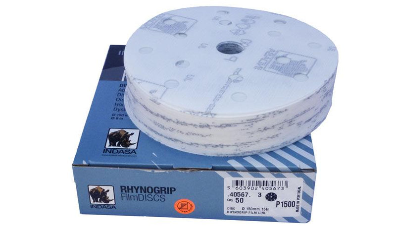 Indasa Rhynogrip Film Discs 150mm pack of 50