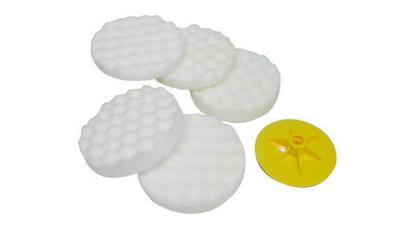 Compounding Pads 150 x 30mm Hard White Waffle Kit