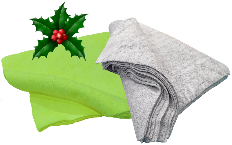 Christmas Special Offer - Pack of 5 Premium Microfibre Edgeless Terry Cloths 300gsm 70/30 mix Free with every Courier Order