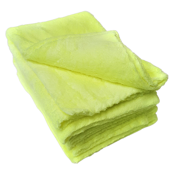 Microfibre Edgeless Super Soft Fleece Cloths 360gsm 70/30 mix - pack of 4 Grey or Yellow